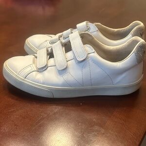 Womens Veja White Velcro Sneakers